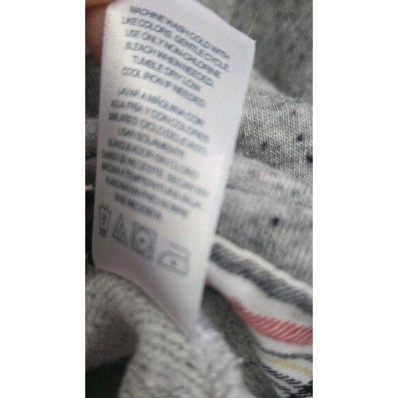 Izod Womens Lg? Gray Plaid Long Sleeve Scoop Neck Pullover Sweatshirt Tie Detail - Picture 5 of 9